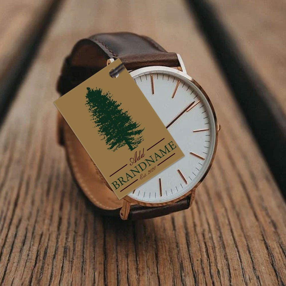 Kraft Custom Hang Tag Rectangle - 1" x 2" (100 pcs)