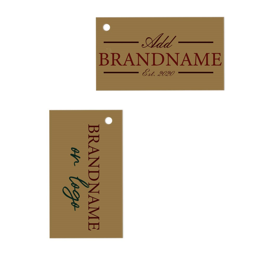 Kraft Custom Hang Tag Rectangle - 1" x 2" (100 pcs)