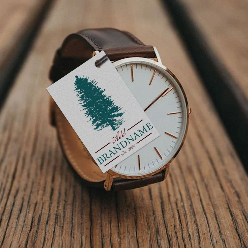 Smoke Grey Custom Hang Tag Rectangle - 1" x 2" (90 pcs)