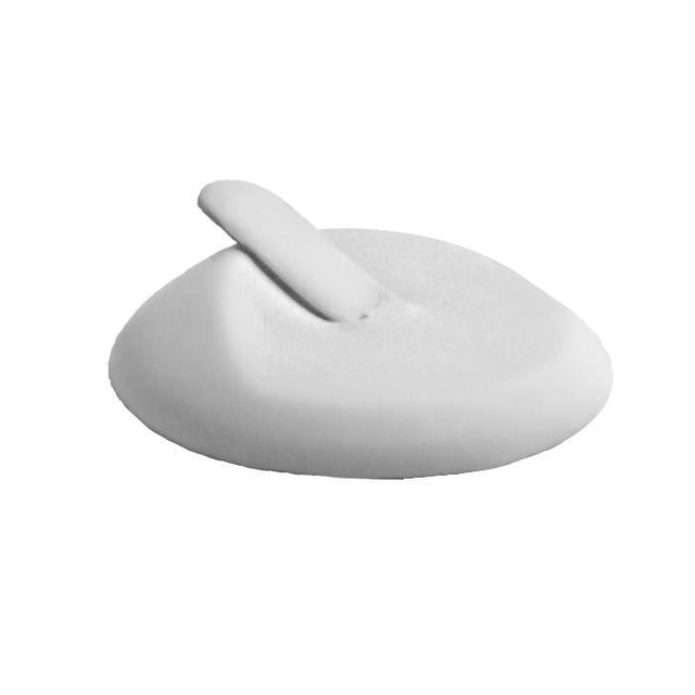 White Leatherette Single Ring Clip Jewelry Display