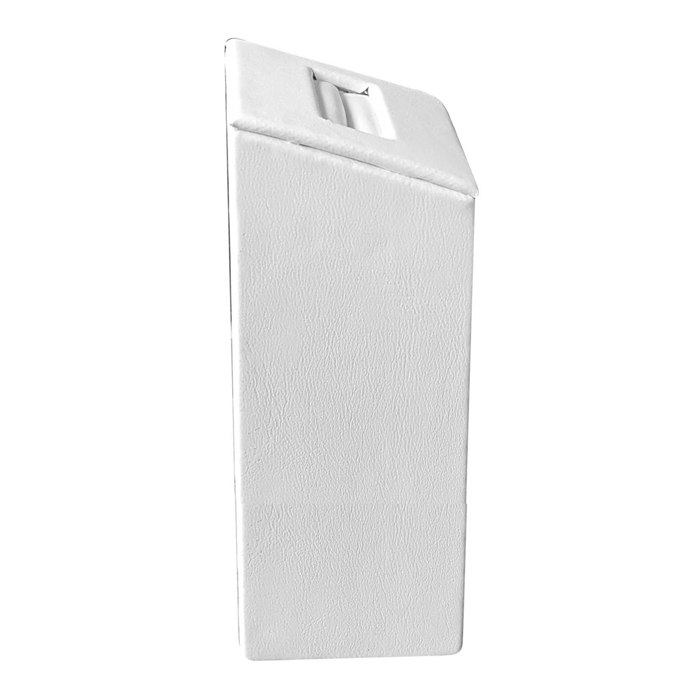 White Leatherette Jewelry Ring Stand, 3 1/4" Tall