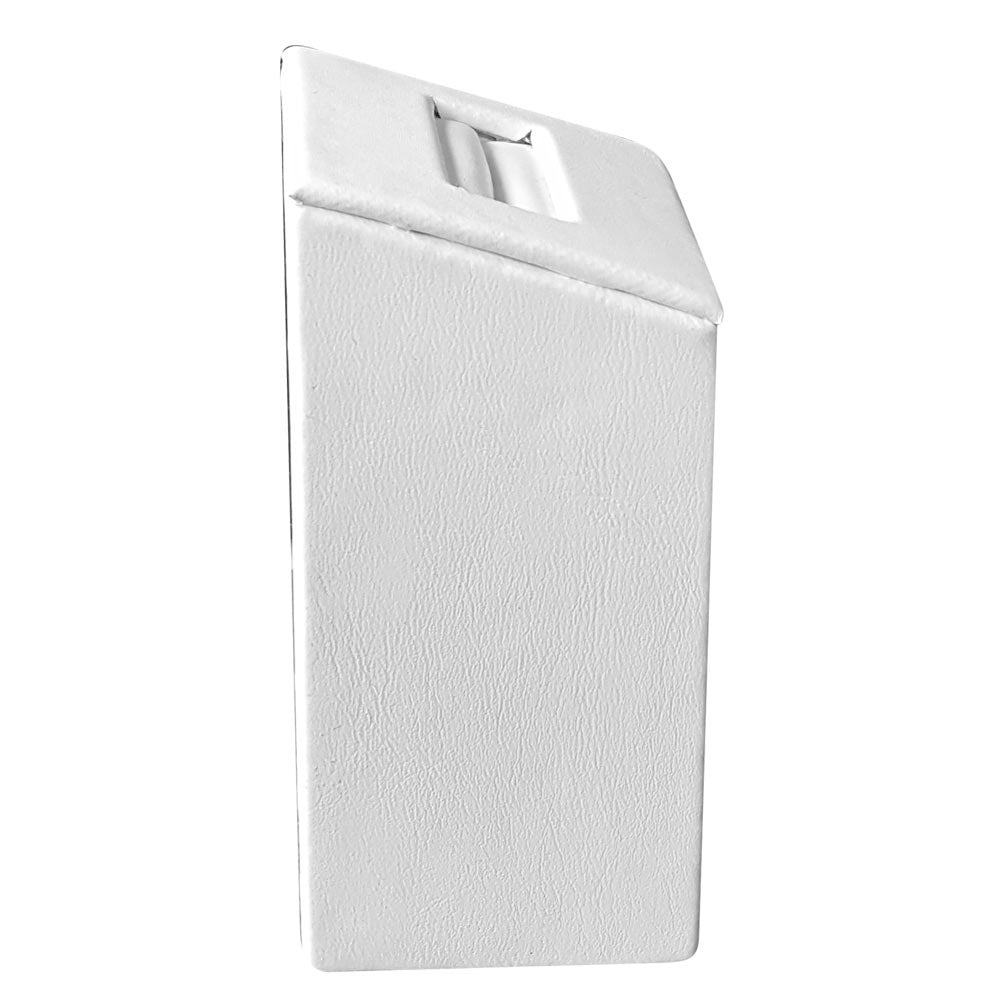 White Leatherette Jewelry Ring Stand, 2 7/8" Tall