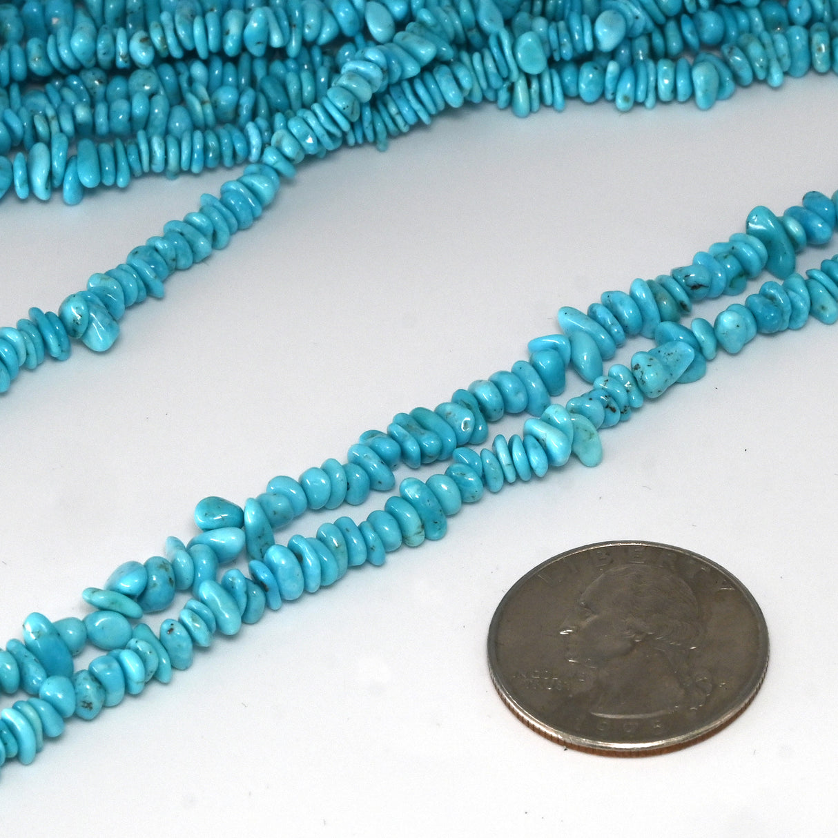Sleeping Beauty Turquoise Fine Heishi Strands – Globe, Arizona