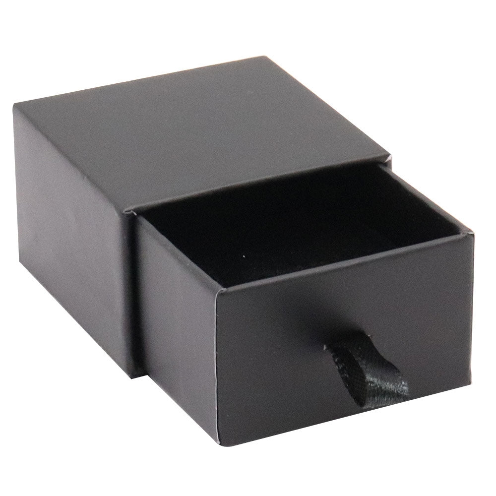 Matte Black Paper Slider Ring Box