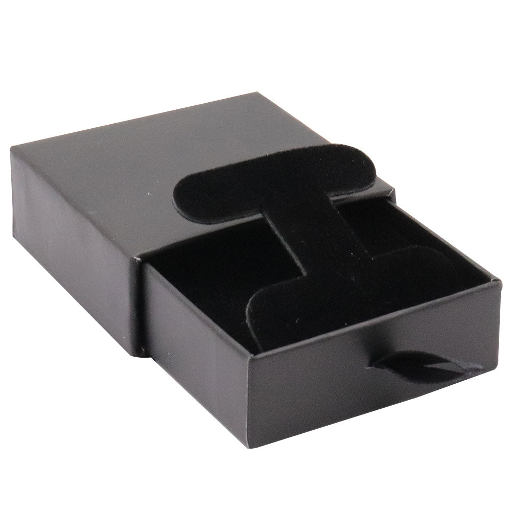 Matte Black Paper Slider Earring Box