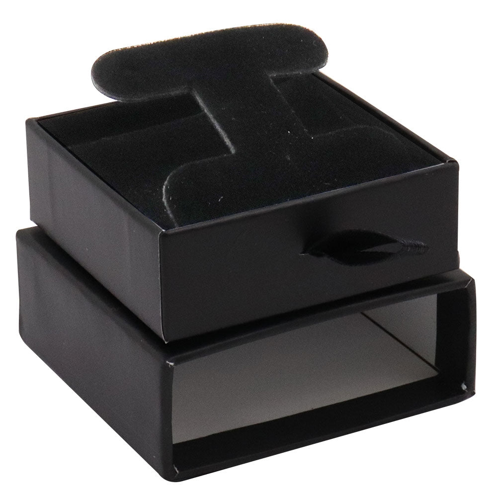 Matte Black Paper Slider Earring Box