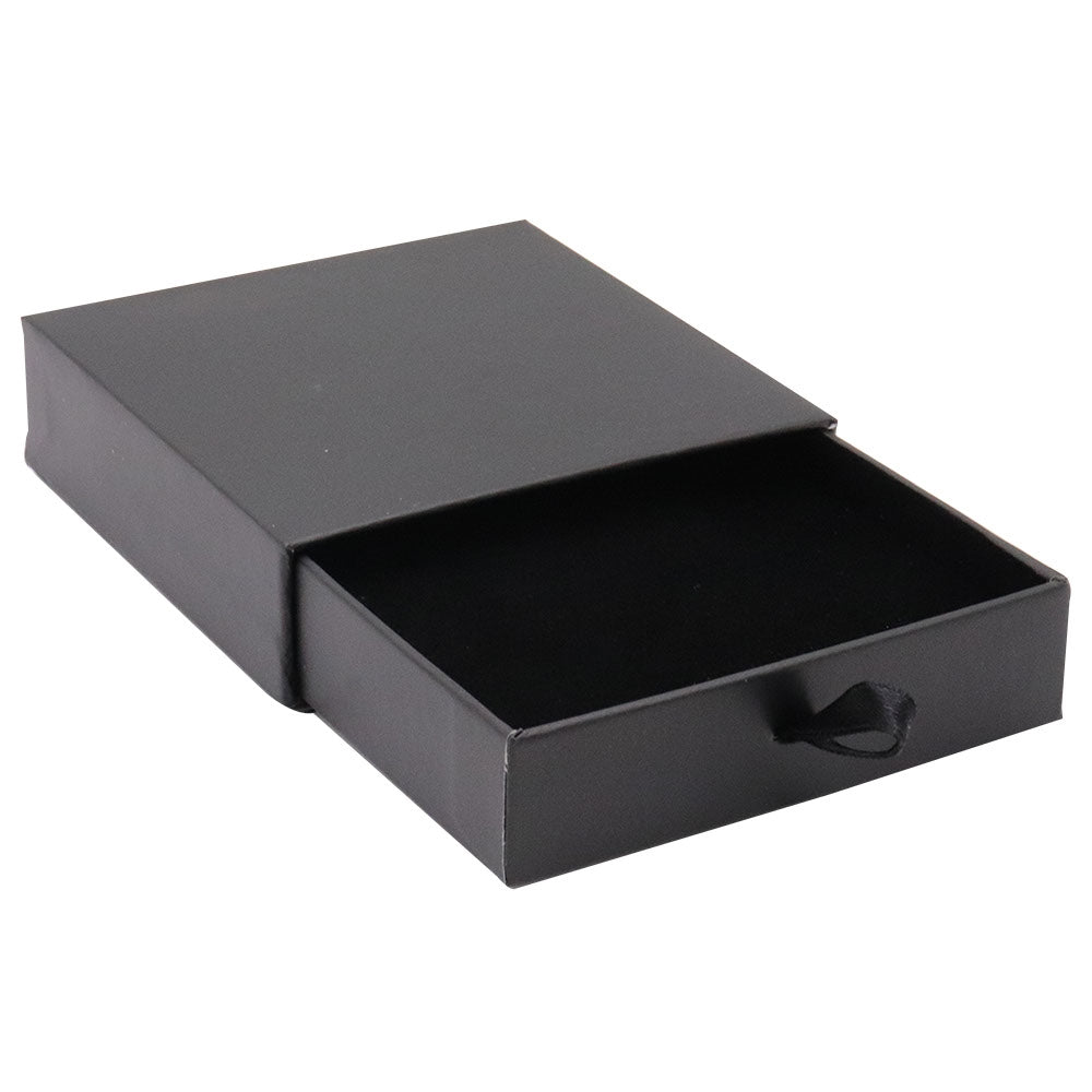Matte Black Paper Slider Pendant Box