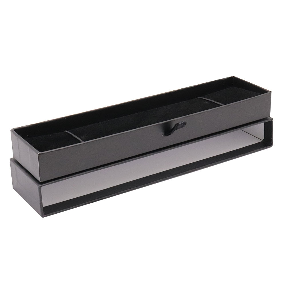 Matte Black Paper Slider Bracelet Box