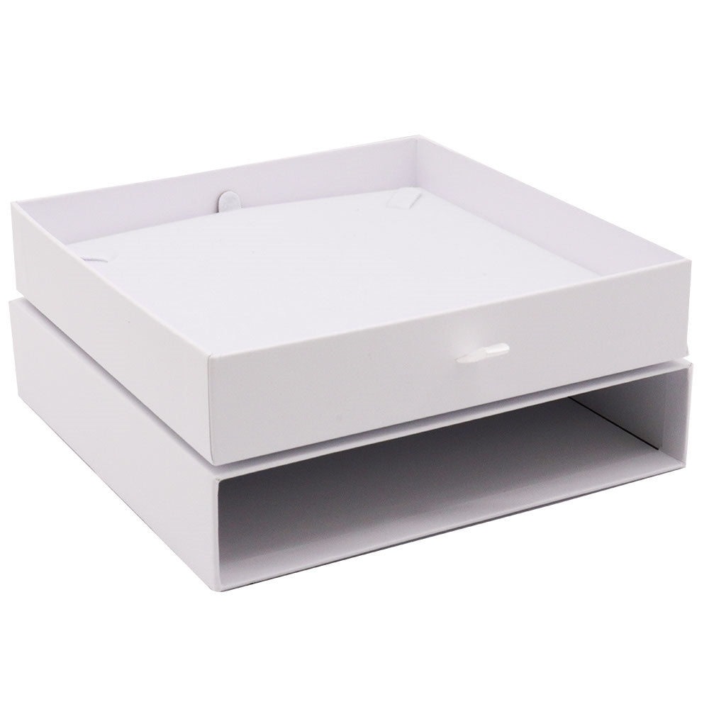 Matte White Paper Slider Necklace Box