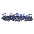 57-Piece Steel Blue & Charcoal Black Leatherette Jewelry Showcase Display Set