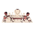 34-Piece Beige & Brown Leatherette Jewelry Showcase Display Set