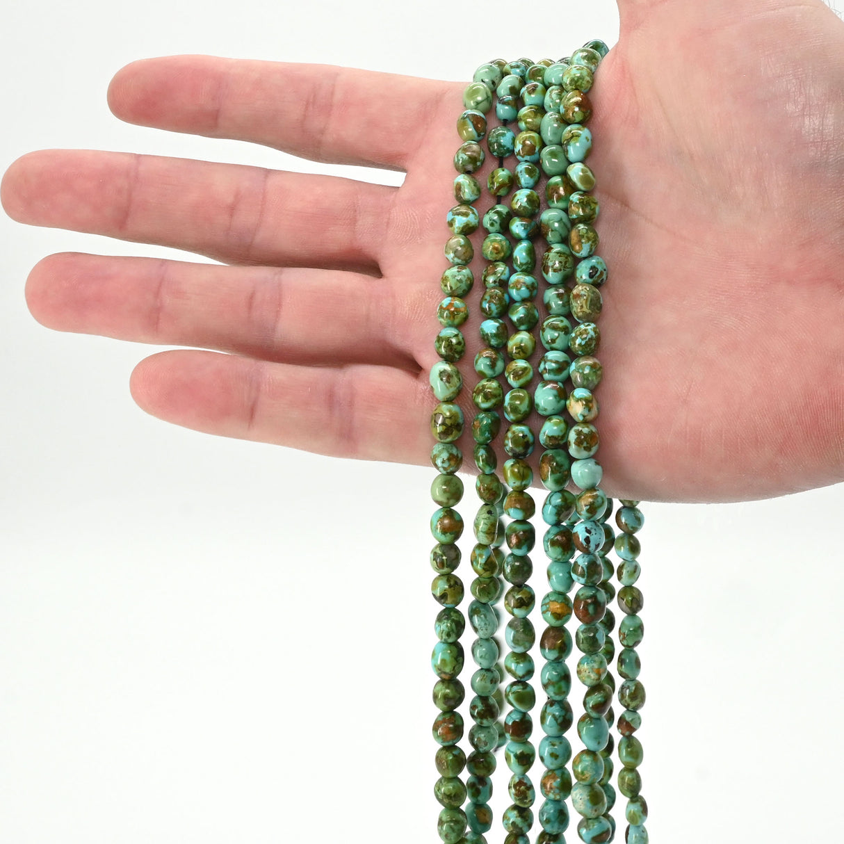 Sonoran Gold Turquoise Nugget Beads 6-7mm – Designer Grade