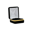 Black Velvet Jewelry Ring Gift Packaging Boxes with Gold Trim