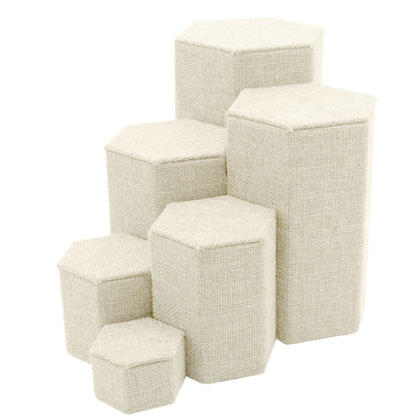 Linen 6 Piece Display Shelf Riser Set