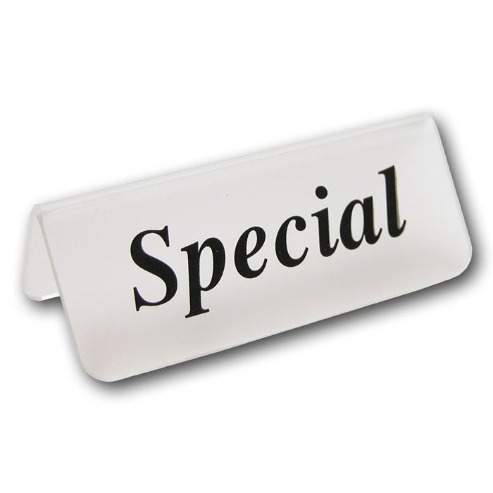 Acrylic "Special" Sign