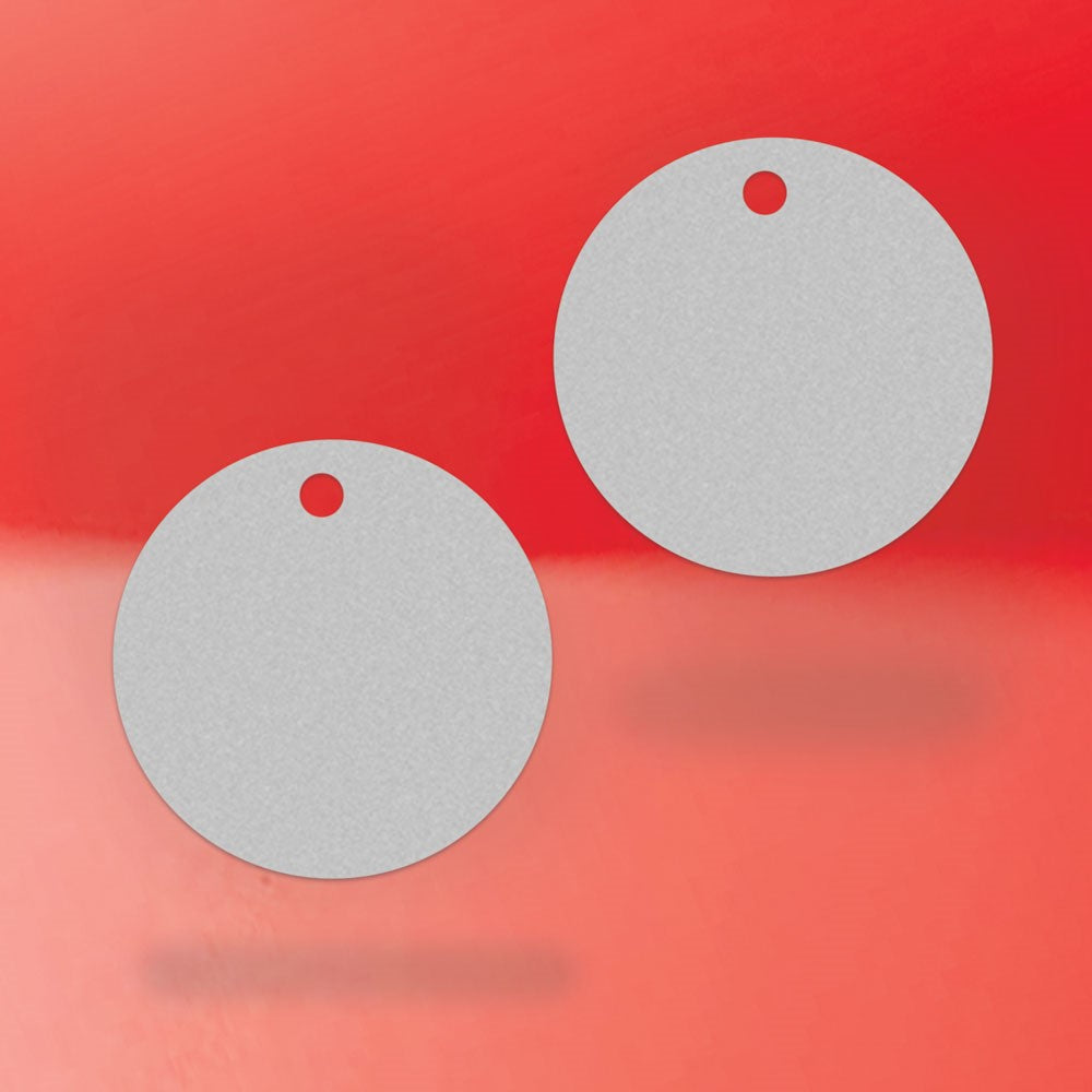 Smoke Grey Custom Hang Tag - Circle - 1-1/2" dia. (70 per pack)