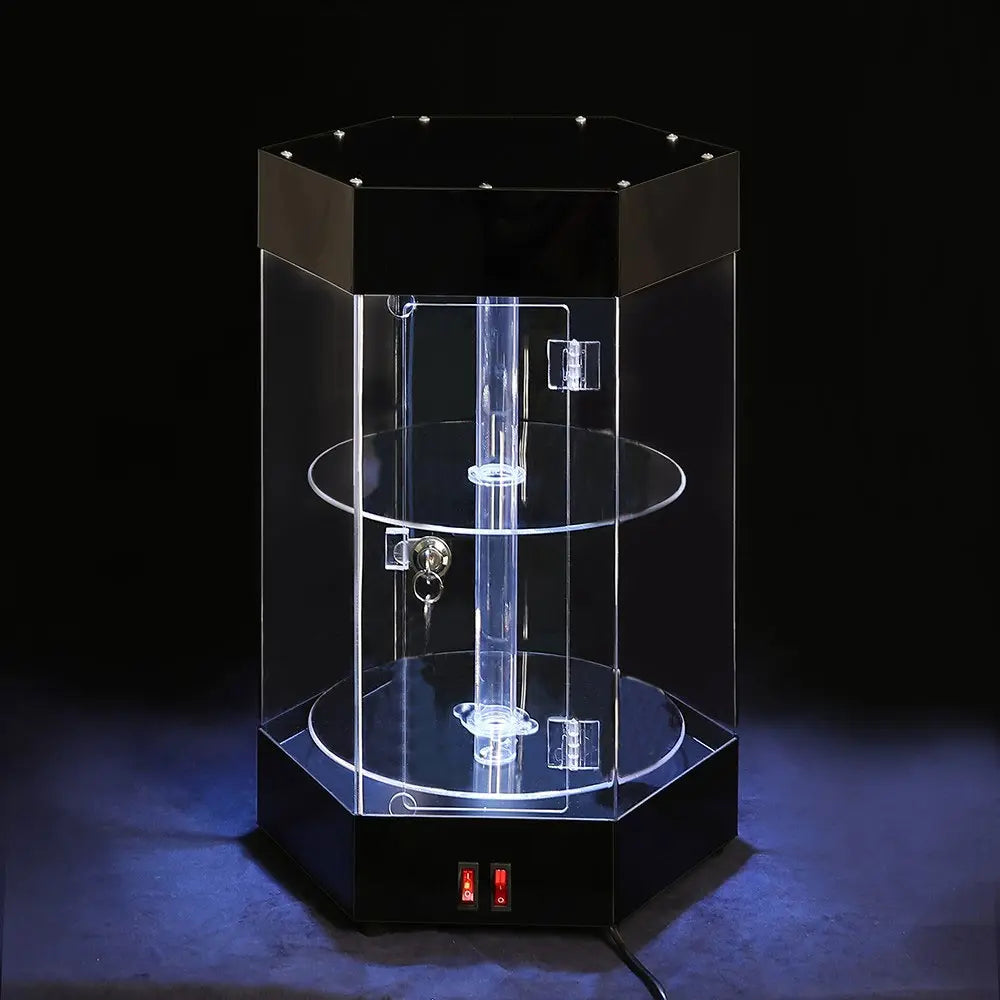 Rotating Display Case with LED Lights