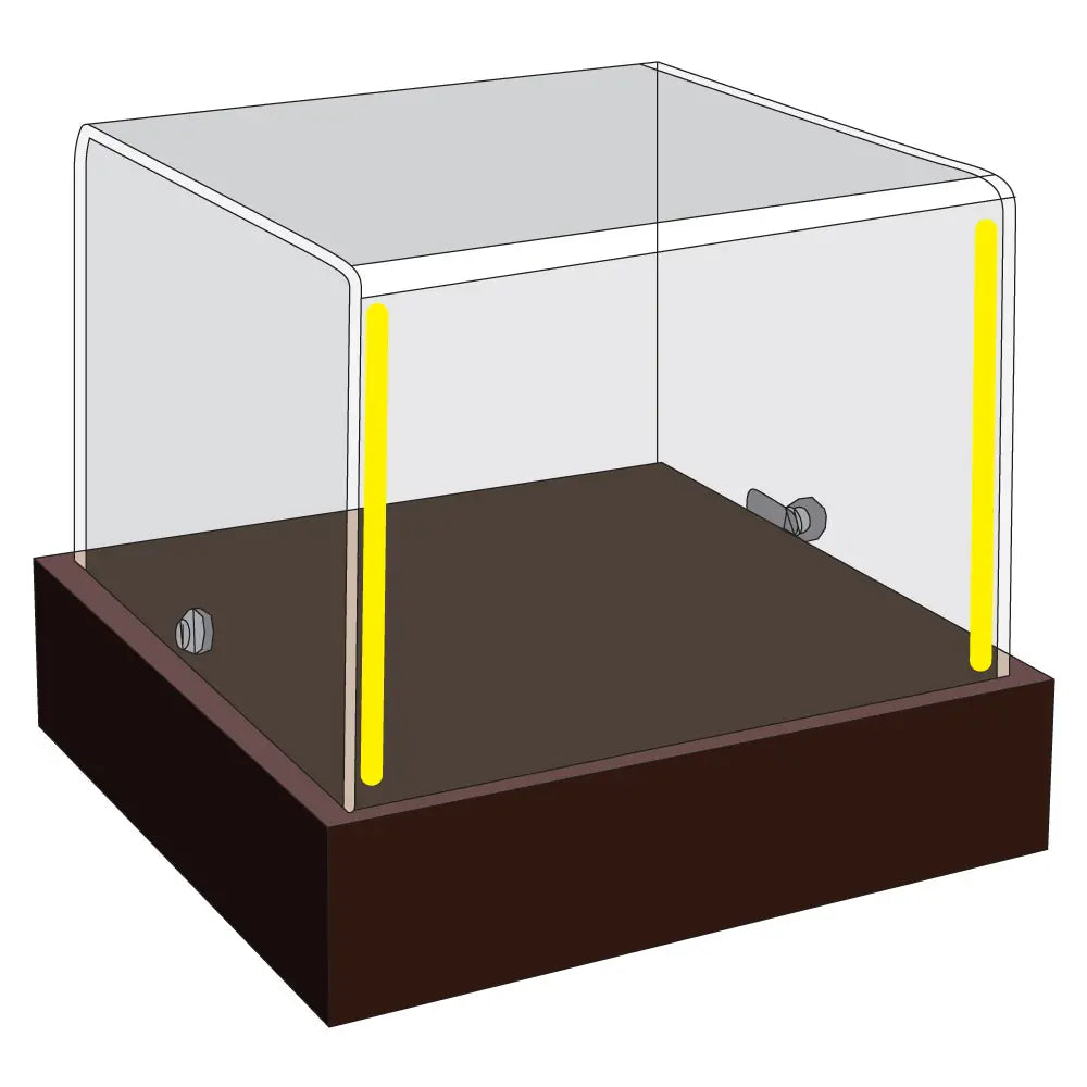 Dark Walnut Wooden LED Display Case