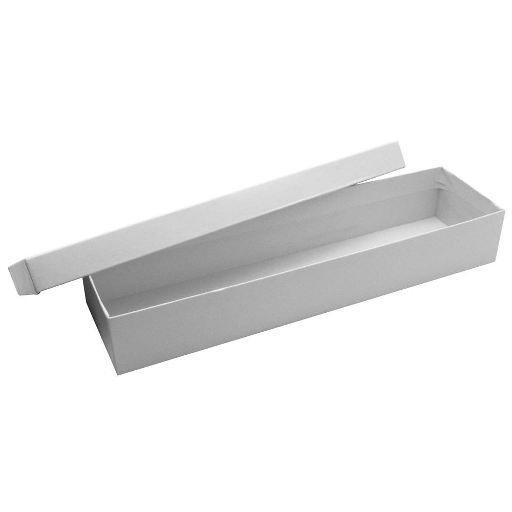 White Leatherette Jewelry Bracelet or Watch Box