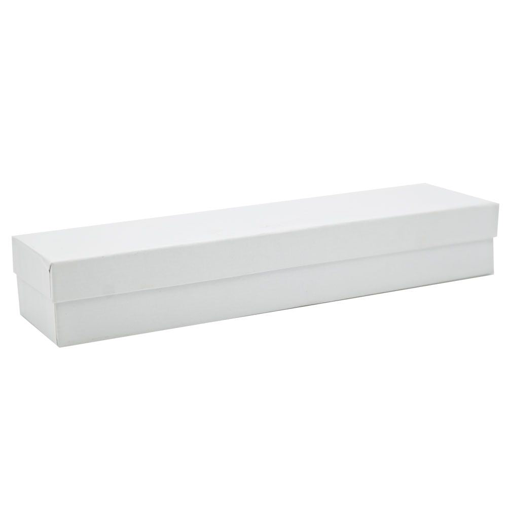 White Leatherette Jewelry Bracelet or Watch Box