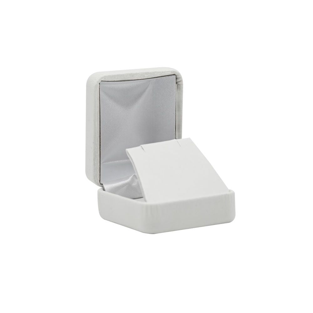 White Leatherette Jewelry Earring Boxes