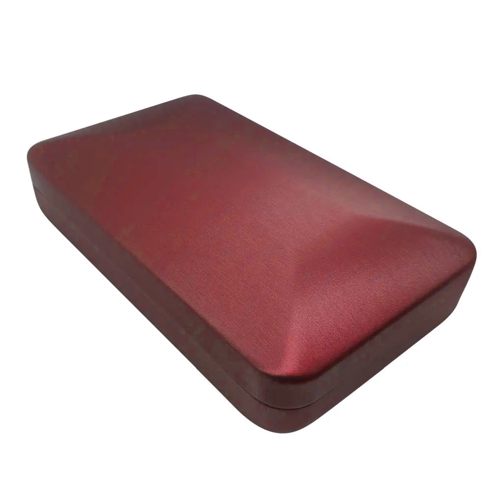 Burgundy Leatherette Jewelry Necklace or Chain Box