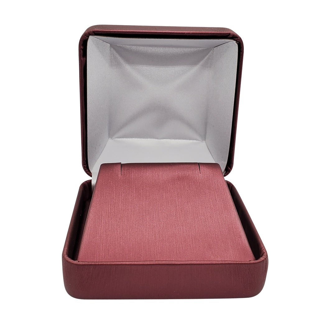 Burgundy Leatherette Jewelry Pendant Box
