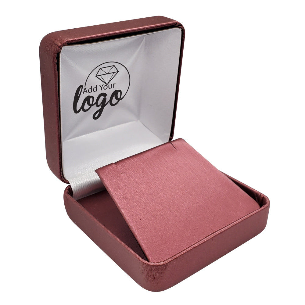 Burgundy Leatherette Jewelry Pendant Box