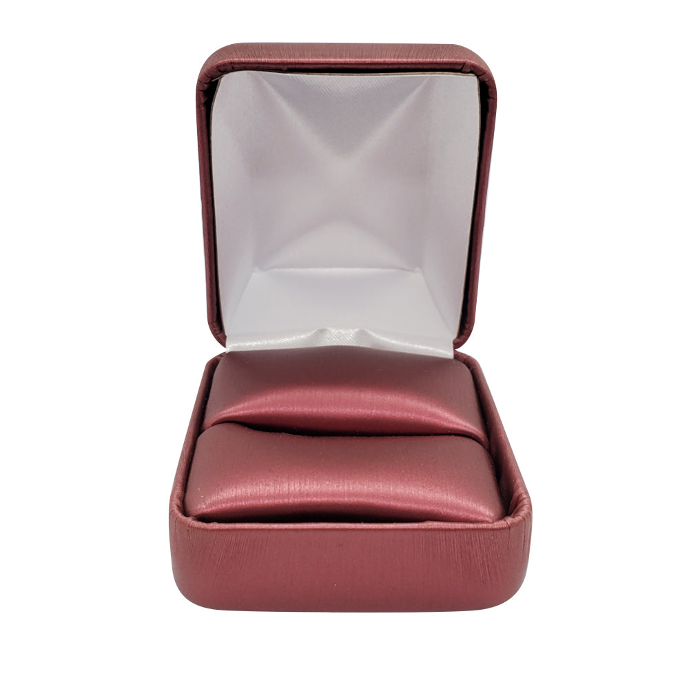 Burgundy Leatherette Jewelry Ring Boxes