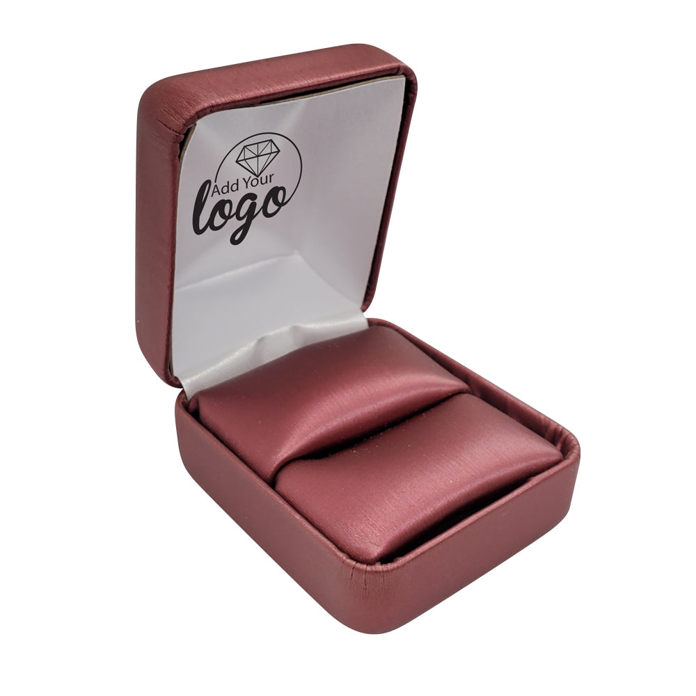 Burgundy Leatherette Jewelry Ring Boxes