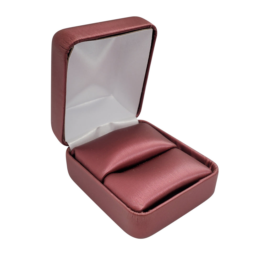 Burgundy Leatherette Jewelry Ring Boxes