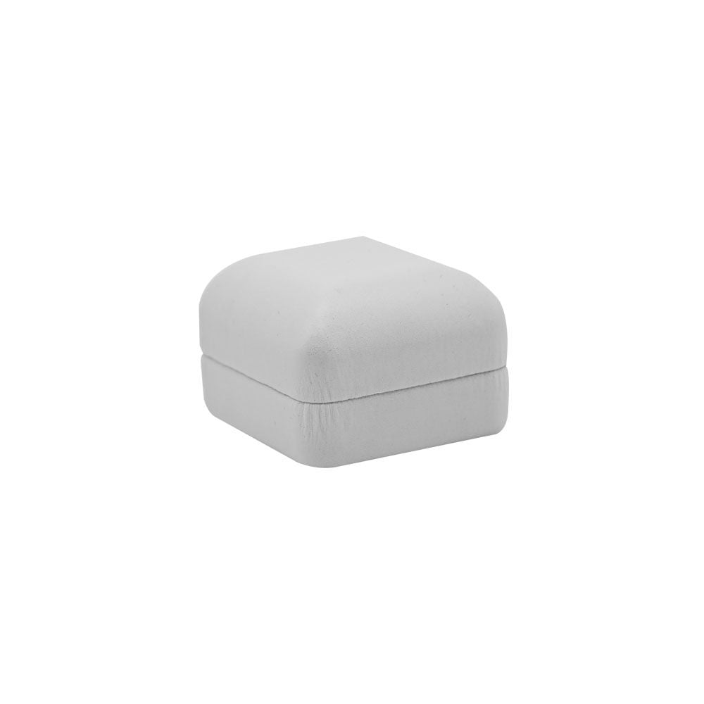 White Leatherette Jewelry Ring Boxes