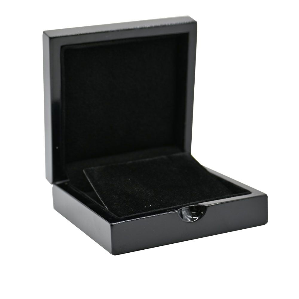 Large Black Wood Jewelry Box for Earrings / Pendants