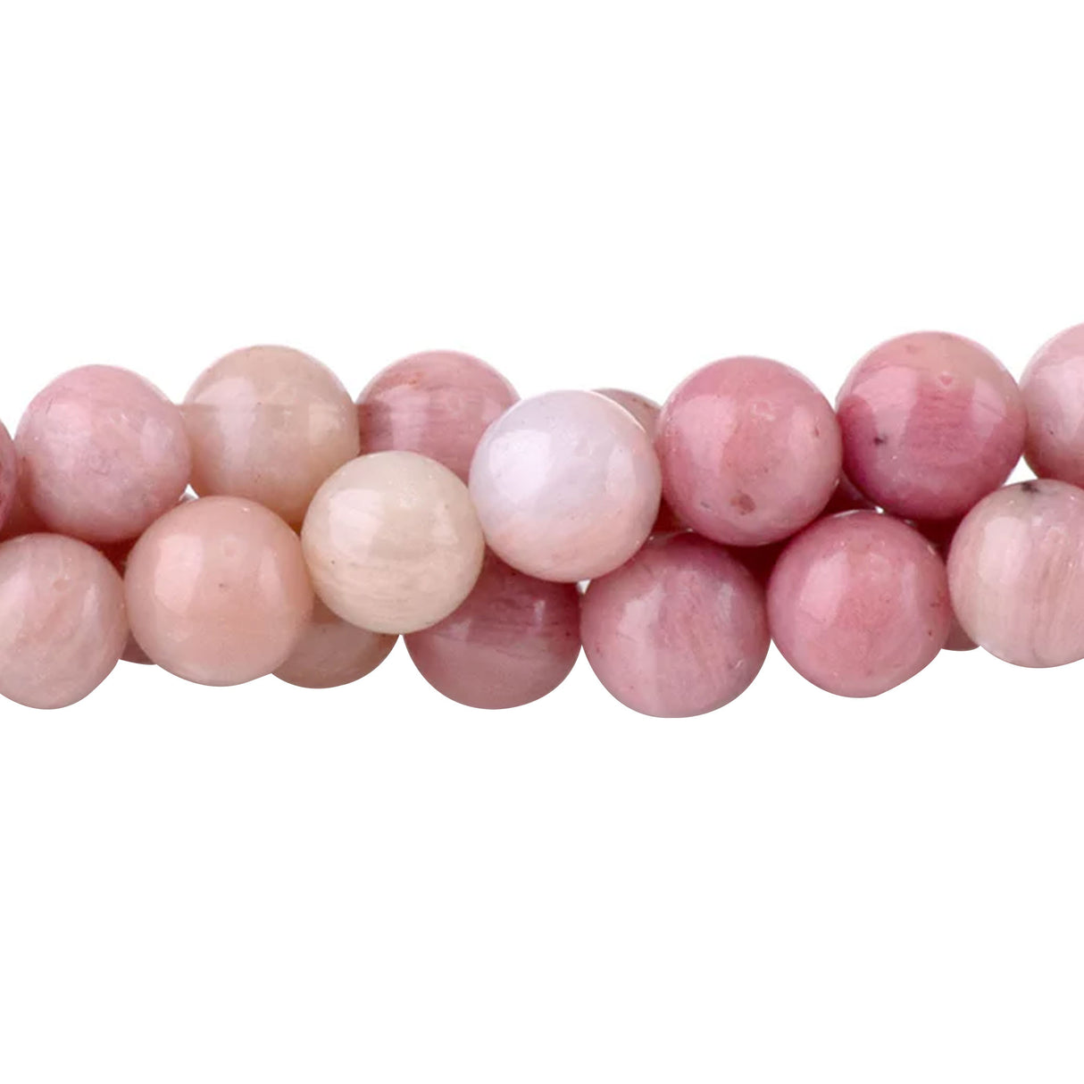 Wood Rhodonite 4mm Round Beads - Natural Earthy Gemstone Strand