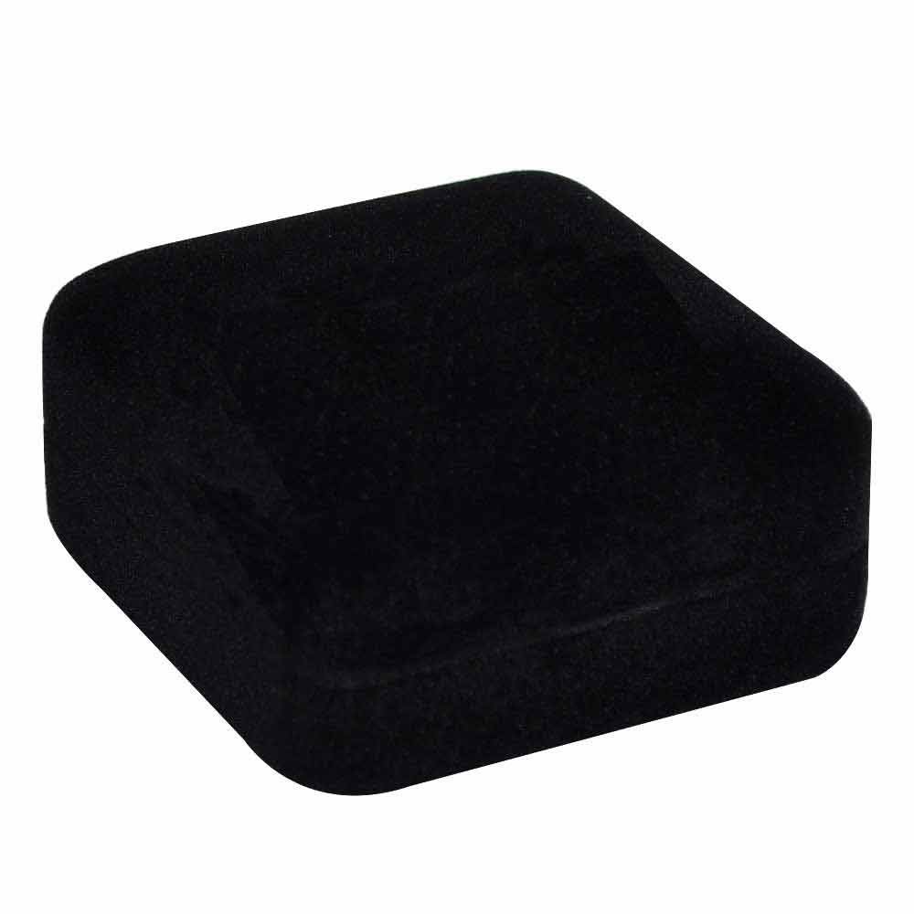 Black Velvet Jewelry Pendant Gift Boxes, Sold in Packs of 12