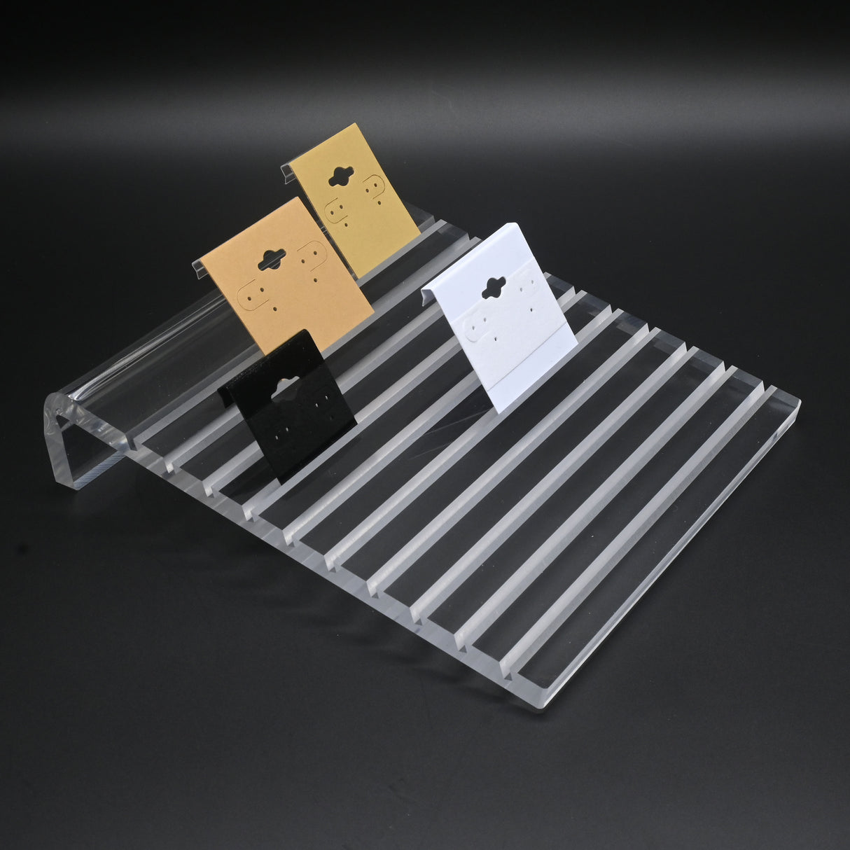 Clear Acrylic Earring Card Display Holder - Holds (30) 2" Wide Cards