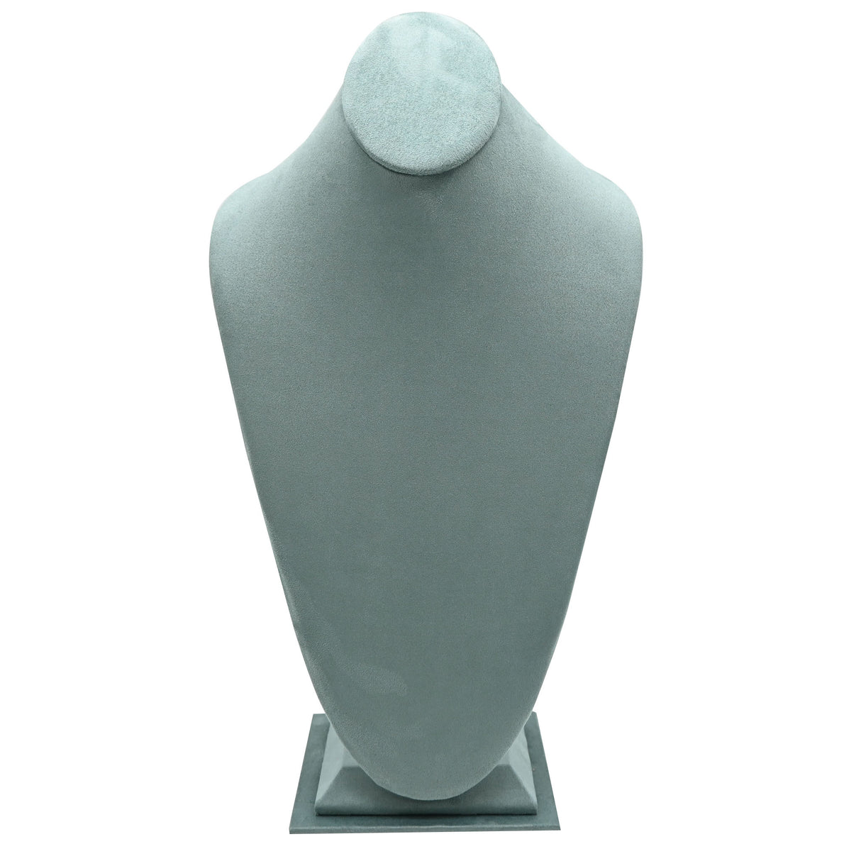 Blue Suede Jewelry Necklace Display Bust - 14-1/2" Tall