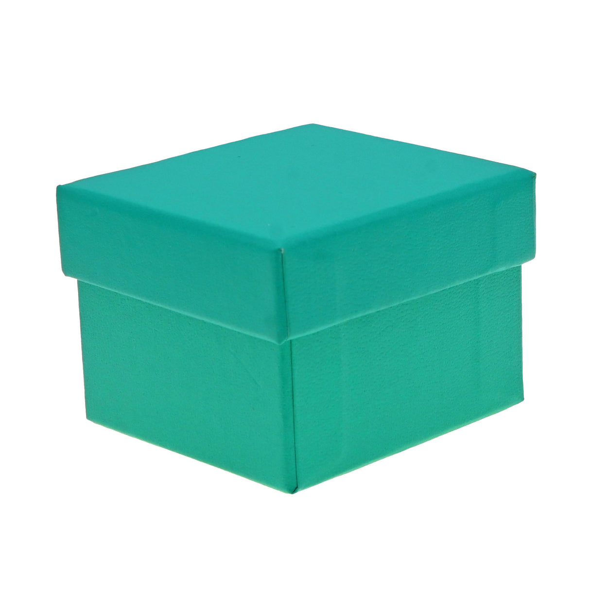Teal Leatherette Ring Box with Silver Trim - Pack of 12