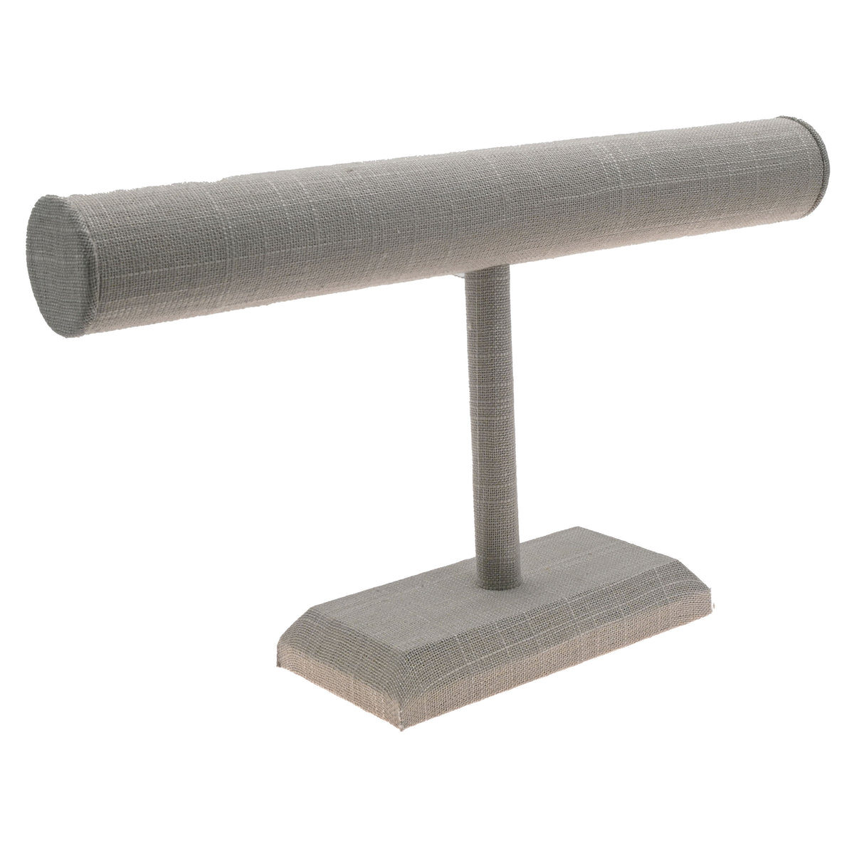 Grey Linen Jewelry Bracelet / Watch Display T Bar