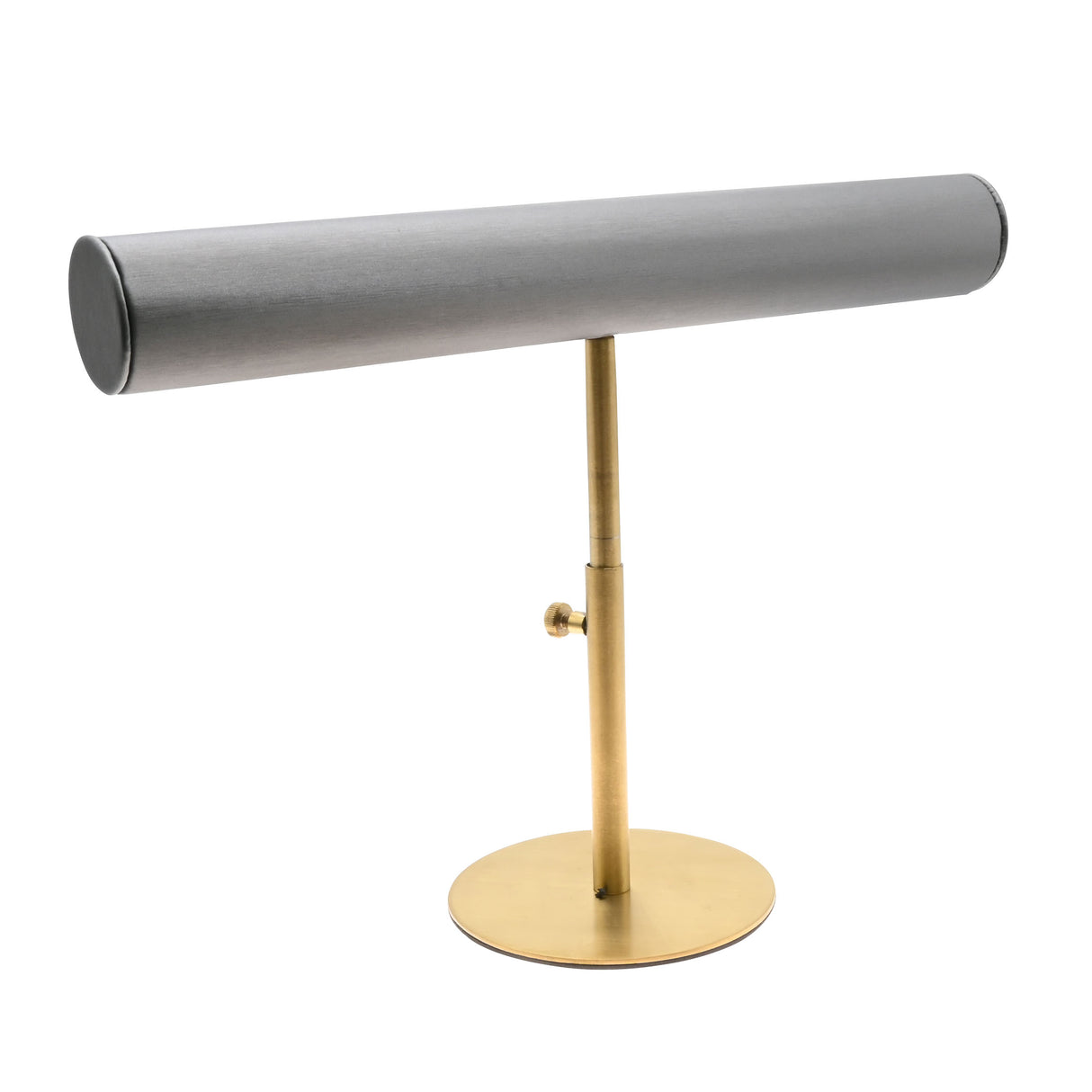 Steel Grey Leatherette Adjustable Height Jewelry Display T-Bar - 8" ~ 11" Tall