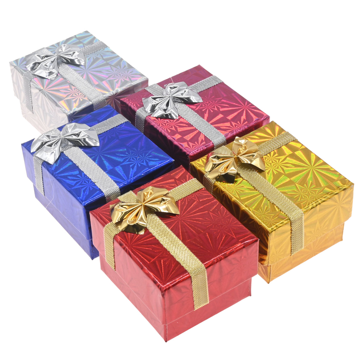 Multi-Color Hologram Jewelry Ring Gift Boxes