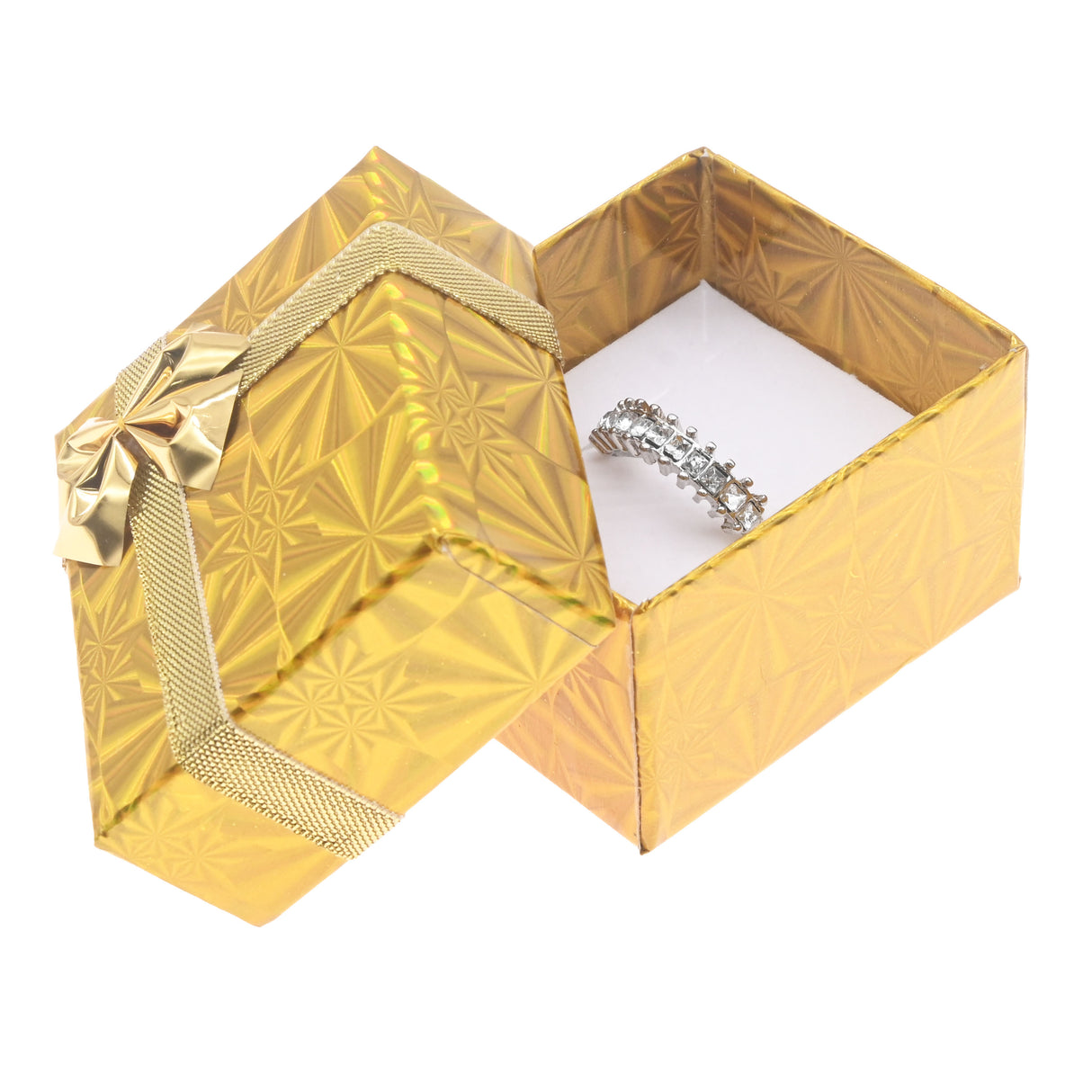 Multi-Color Hologram Jewelry Ring Gift Boxes
