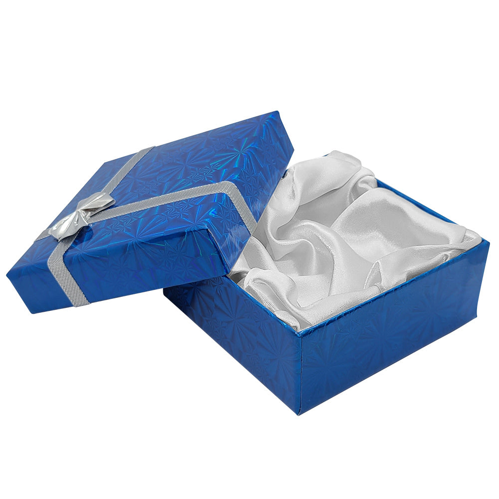 Holographic Mixed Color Paper Silver Bow-Tie Jewelry Bangle or Watch Gift Boxes