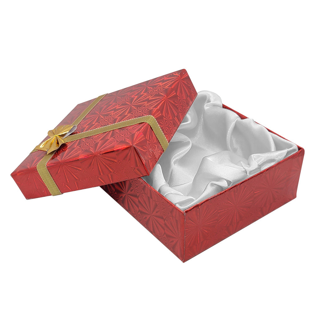 Holographic Mixed Color Paper Silver Bow-Tie Jewelry Bangle or Watch Gift Boxes