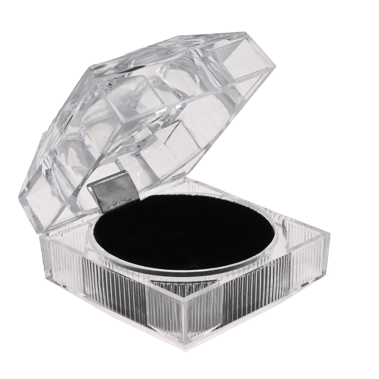 Clear Crystal Style Lucite Jewelry Ring Boxes