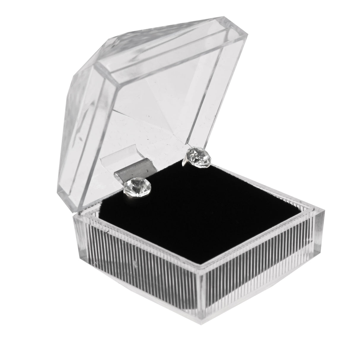 Clear Crystal style Lucite Jewelry Earring Boxes
