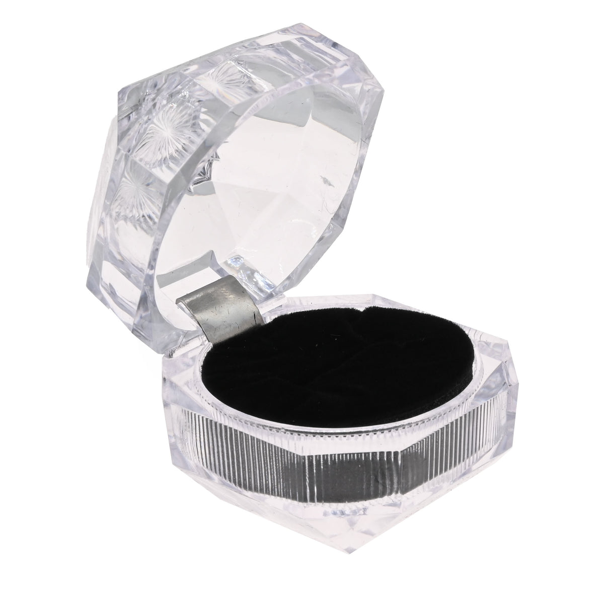Clear Crystal Style Lucite Jewelry Ring Boxes