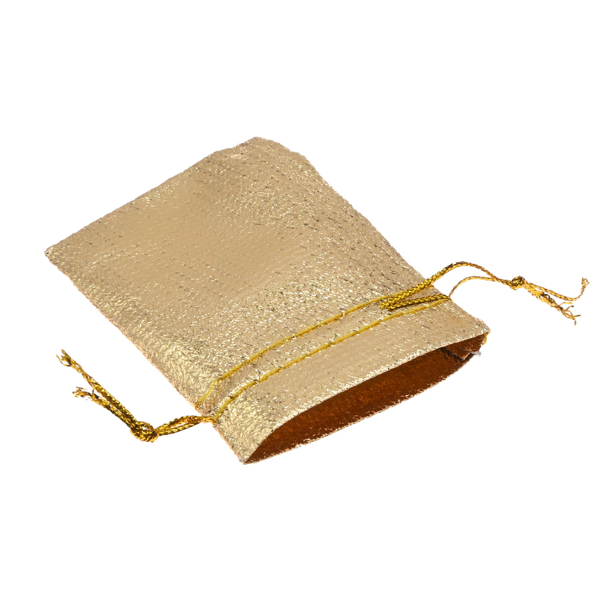 Metallic Gold Drawstring Gift Pouches, 2-3/4" x 3", 12 Per Pack
