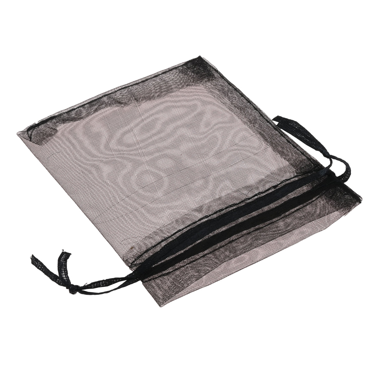 Black Organza Drawstring Gift Pouches, 4" x 5", 12 Per Pack