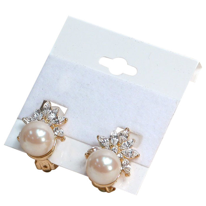 White Plastic Jewelry Earring Cards, for Clip On Earrings
